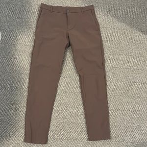 Commission classic fit pant 34” warpstreme in dark mocha lululemon